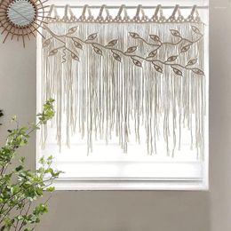 Tapestries Macrame Woven Wall Hanging Boho Leaf Pattern Tassels Art Home Decor Handmade Tapestry Curtain For Wedding Party Decoration