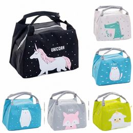 new Lunch Bag Cute Animal Pattern Portable Animal Thermal Insulated Cooler Waterproof Picnic Lunch Box Bag Lunch Bags for Women B4qN#