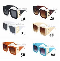 6 colors Fashion Designer Square Eye men Women Sunglasses Gradient Blue Beige Brown lens Sun Glasses Big feminino de sol UV400 10PSC fast Ship promotion4989460