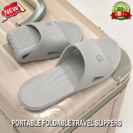 Slippers 2024 Foldable EVA House Portable El Travel Slipper Bathroom Non-Slip Slides Home Indoor Flat Shoes For Men Womem