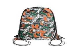 Miami Hurricanes football logo Fashion Sports Belt BackpackDesign Crazy Suitable For Luxury Football White Christmas Green Orange9505994