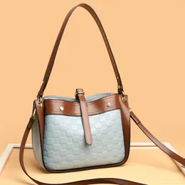 Evening Bags Tote Female High Quality Plaid Leather Shoulder Crossbody Sac A Main Women Designer Ladies Handbags And Purses