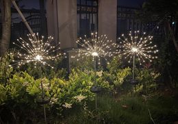 Christmas Solar lawn firework light dandelion string lights outdoor waterproof christma decoration lamp8158540