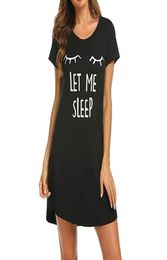 Sexy Lingerie Pyjamas for Women Kigurumi Home Clothes Ladies Short Sleeve Casual Cartoon Print Comfy Nightgown Sleep Dress4556766