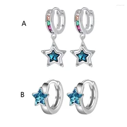 Dangle Earrings Star Ear Buckles Hoop Women Men Party Jewelry Gift Alloy Material