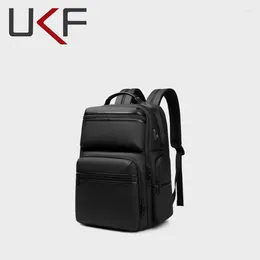 Backpack UKF School Bags 15.6 Inch Laptop Backpacks Waterproof Nylon Casual Shoulder Bagpack Travel Teenage Men's Mochila