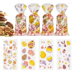 Christmas Decorations Easter Cellophane Treat Bags 100pcs Cute Party Supplies Cartoon Favour Candy Gift