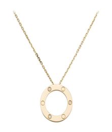 Famous Brand Jewellery Screw LOVE Necklace for Women Girls 316L Titanium Steel Slide Pendant Neckalce Collars Collier Femme Classic 5325955