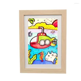 Frames Front Loading Kids Art Frame Picture Changeable Opening KidsPicture Showcase Storage Decor Wall