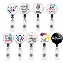 2023 New Retractable Nurse Doctor Badge Holder Cute Reel Work Tag Students Clip Name Card Plate ID Card Holders Office Supplies r7us#