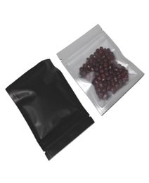 100pcsLot Zip Lock Plastic Bags for Food Coffee Powder Packaging Mylar Aluminium Foil Front Clear Zipper Reusable Sample Pouches 24990420