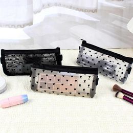 Storage Bags Portable Heart-Shaped Cosmetic Makeup Bag Women Outdoor Toiletries Organiser Skin Care Products Lipstick Organisers