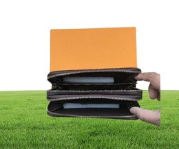 Fashion Women Wallet purse Men Long wallet Double zipper Leather Ladies Purse Card holder With Box1780698