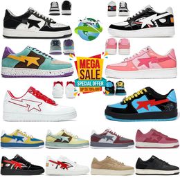 Designerschuhe Sta Casual Schuhe SK8 Low Männer Frauen Farbe Block Hai Schwarzweiß Pastellgrün blau Wildleder Herren Womens Trainer Outdoor Sport Sneaker Gehen Jogging