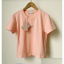 Damen T-Shirt Letter Frauen geschnittene T-Shirt-Tops Luxusdesigner charmante Frauenhemden Kurzarm Runde Hals T-Shirts Top Drop Lieferung Otfhi