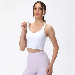 Yoga Outfit Al Nude Double Face Suit Bra Women Shockproof Running Sports Underwear Skin-friendly Breathable Fitness Vest
