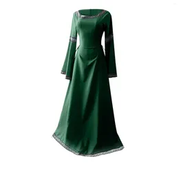 Casual Dresses Women Medieval Dress Renaissance Cosplay Maxi Retro Party Ball Gown Halloween Costume Slim Gothic Female Clothing
