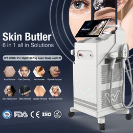 Fast Diode laser Hair Removal Machine OPT SHR IPL Laser Hair Removal ND yag laser Tattoo Removal RF Face Lift Skin Rejuvenation 4 in 1 Laser Machine