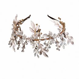 trendy Bride Fr Crown Headpieces For Woman Hair For Wedding Bridal Hair Accories Girl Crystal Rhineste Vine Headband y38l#