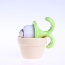 Cute Mini Potted Plant Shaped Roller Ball Massager Handheld Body Manual Massager Bead Relaxation Neck Foot Face Lift Beauty Tool