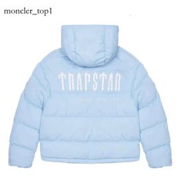 Trapstar Tracksuit 2024 New Men's Jacket Winter Warm Fashion Classics Trapstar London Hoodie Detachable Hooded Down Jacket Black Red Embroidered Letter Coat 1325