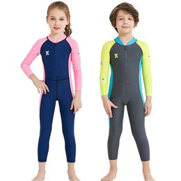 Children Diving Suit AntiJellyfish Onepiece Protection Clothes UV with Zipper Durable Water Sports Equipment 240407