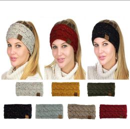 CC Head Band 7 Colours Colourful Confetti Cable Knit Ear Warmer Head Wrap Earflaps Cap Hair Band Headwear LJJO45312623460