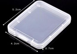 CF Card Plastic Case box Transparent Standard Memory Card Holder MS white box Storage Case for TF micro XD SD card case2864165