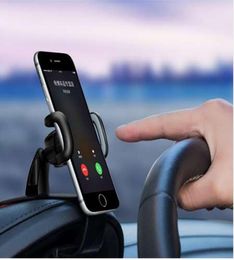 YASOKO Car Phone Holder Universal Car Dashboard Cell Phone GPS Mount Holder Stand HUD Design Phone Cradle Clip Carstyling1087058