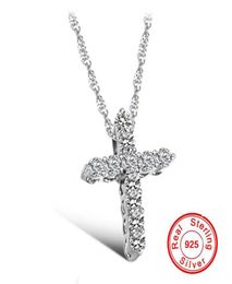 Luxury Original 925 Sterling Silver Pendant Necklace Princess Luxury Diamond Necklace Pendant for Ladies and Women designer jewelry8863193