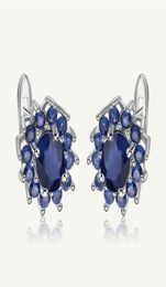 Stud Gem039s Ballet 1 89Ct Natural Blue Sapphire Earrings Pure 925 Sterling Silver Flowers Vintage For Women Fine Jewellery 221109810738