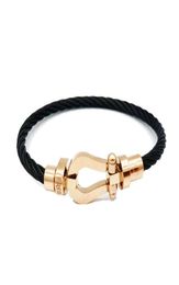 designer Bracelet Horseshoe magnet buckle Stainless Steel Wire Bracelet rose gold DIY bracelet Jewelry2970887