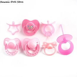 2pcs Lovely Doll Pacifier For Reborn Baby Dolls Kids Toy Play House Supplies Dummy Nipples Diaper Pants Wear 240409