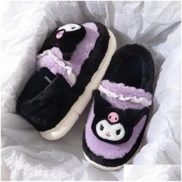 Stuffed Plush Animals Ins Fashion Cartoon Cute Kuromi Melody Cinnamoroll P Shoes Home Warm Festival Gift Size 35-40 Drop Delivery Toys Otqnt