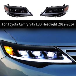 Daytime Running Light Streamer Turn Signal Indicator For Toyota Camry V45 LED Headlight Assembly 12-14 Front Lamp Auto Parts