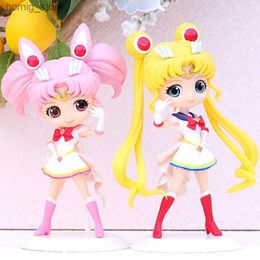 Action Toy Figures Cartoon Anime Sailor Moon Tsukino Action Figure Wings Toy Doll desk Decoration Collection Model Gift Toy For girl Y240415