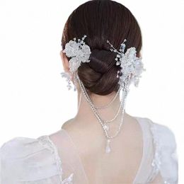 hair Clips Bead Chain Modelling Clip Headdr Princ Bride Hair Accories Wedding Women Banquet Head Jewelries j2bI#