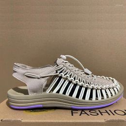 Sandals Coupler Shoe Woven For Women Fashionable Men Casual Beach Shoes Platform Summer Zapatillas