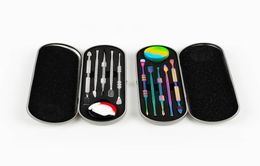 Wax Dabber Tool Dab Kit Set Aluminium Box Packaging for Smoking Accessories Dry Herb Vaporizer Pen Atomizer Titanium Nail8915456