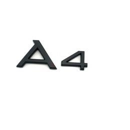 Gloss Black Glossy Black A 4 A4L ABS Trunk Rear Number Letters Words Badge Emblem Decal Sticker for A4 A4L A5L8633217