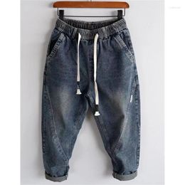 Men's Jeans Men Harem Loose Hip Hop Trousers Washed Denim Trouser Man