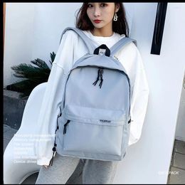 Backpack Preppy Style School Girl Simple Solid Colour Bag For Teenage Unisex Harajuku Casual Boy Shoulder Mochilas