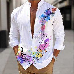 3XD9 Men's Casual Shirts 2024 Mens Shirt Fashion Designer Design Stand Collar Lapel Outdoor Street HD Pattern Soft and Comfortable 24416