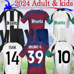 Newcastle 2024 Home Away Soccer Jerseys Bruno G. Joelinton Isak 24 25 3rd Tonali Isak Fãs Jogador Maximin Wilson Almiron Futebol Cirche Man Kit Kit 16-XXL