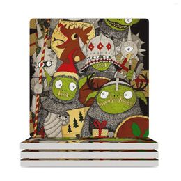 Table Mats Festive Goblins Ceramic Coasters (Square) Mug Set Tea Cup Holder Coffee Stand