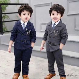 Suits Japan Boys Jacket Pants 2Pcs Clothing Set Gentleman Kids Formal Wedding Suit School Children Performance Graduation Dress