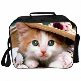 hot Cute Animal Lunch Bag Girls Shoulder Menger Bag Cat Handbag Waterproof Children Crossbody Bags Carto Lunch Bag For Kids r6OY#