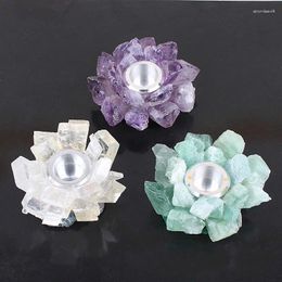 Candle Holders European And American Natural Stone Crystal Holder Wedding Candlestick Decoration Home Soft Crafts