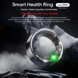 2024 Smart Ring for Health Men Women Ring Heart Rate Blood Pressure Finger Ring Sleep Monitor Smart Ring for Android 240412