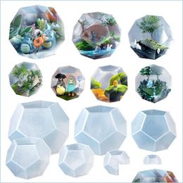 Moulds Pentagon Sphere Sile Resin 3D Geometry Mod Soft Clear Mould For Uv Jewellery Art Supplies Drop Delivery Tools Equipment Dhgarden Dhd25